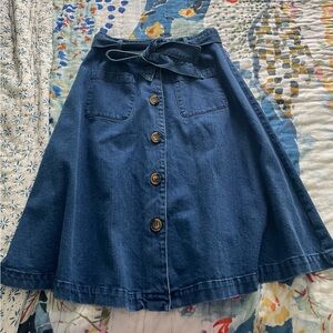 Jean button up skirt